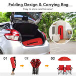 Outdoor camping chair with umbrella - Image 8