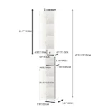 Bathroom Storage Cabinet,67.51" Tall Narrow Freestanding Cabinet Storage Tower with 2 Door for Small Spaces,Bathroom,White - Image 2