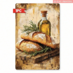 CIFbuy Vintage Metal Sign Olive Oil Rosemary Bread Rustic" Wall Decor, 7.87x11.81 Inch Waterproof Rustproof 2D Flat Iron Plaque, Rustproof 2D Flat Iron Plaque, Retro K Bread RikTok, Bread RikTok, t Self-pickup Logiopics - Image 8