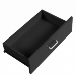 3-Drawer Chest with Textured Finish Drawer Dresser 22.05*12.99*25.98in Black - Image 10
