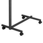Multifunctional Adjustable Bedside Table MDF + Iron Movable Sofa Side Table 4-Wheeled Small Computer Desk with Brakes 26.5*16.5*27~44in Dark Wood Grain Color - Image 37