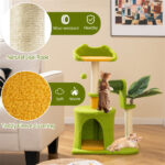 Cat Tree - 22LBS Capacity, Palm Tree Design with Self-Groomer & Scratching Posts - Image 8