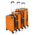 3-in-1 Portable ABS Trolley Case 20" / 24" / 28" Orange - Image 11