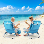 5-Position Adjustable Backpack Beach Chair with Storage Bag, Cooler Pouch & Side Bags — Ideal for Beach, Pool, Lawn - Image 7