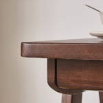 100% Solid Rubber Wood Computer Desk, Retro Walnut Writing Desk with Drawer, Sturdy A-Frame Leg, 39.37"×21.65", 0.71" Standard Thick Home Office Study Table - Image 7