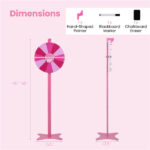 18 Inch Height Adjustable Prize Wheel with Smooth Spin, 2-in-1 Tabletop & Floor Standing Spinning Wheel for Game Carnival Party - Image 3