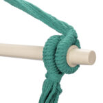 Distinctive Cotton Canvas Hanging Rope Chair with Pillows Green - Image 6