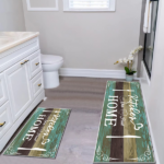 Kitchen Rug Sets 2 Pieces, Washable Kitchen Mats for Floor, Non Slip Soft Kitchen Area Rug Floor Mat for Kitchen, Laundry Room and Hallway (Teal, 20''x32''+20''x60'') - Image 6