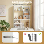 23.5×9×31.5 Inch Vertical Desktop Storage Shelf Sturdy MDF Desk Hutch for Books Decor - Image 7