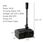 4-in-1 pond filtration pump with fountain and disinfection equipment, etc - Image 4