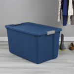 (2 pack) 34 Gallon Extra-Large Storage Bin, Plastic Storage Container with Latch Lid, Blue (Shipment from Walmart) - Image 6