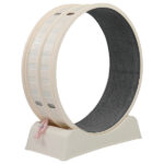 80*34*86CM, Off-white PP track connector assembly, circular design with gray carpet + 1 cat teaser stick, 15kg cat treadmill - Image 5