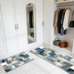 Three-piece kitchen rug set, non-slip and washable, abstract pattern kitchen hallway rug, soft and comfortable, suitable for sinks, floors, entrances, hallways and bathrooms. - Image 9