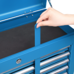 5-Drawer Lockable Steel Tool Chest, 330 lbs Capacity, Blue Heavy-Duty Tool Storage Cabinet with Drawer Liners & Lid Support for Workshop/Garage Maintenance - Image 14