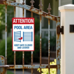 CIFbuy Vintage Iron Pool Safety Warning Sign 8x12 Inch" Keep Gate Closed & Locked Metal Plaque, Metal Plaque, Waterproof Rustproof Outdoor Yard Decor 8x12 InikTok, 8x12 InikTok, t Self-pickup Logiopics - Image 4