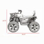 Yellow 12V Kids Electric ATV – Recharging Ride-on Quad with Realistic Headlights & Wide Traction Wheels - Image 3