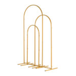 (5.9ft+4.9ft+3.9ft) Three-Piece Set Wedding Arc Top Iron Art Wedding Iron Arch Gold - Image 4