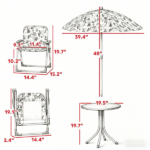 Outdoor Table with Foldable Chairs - Image 3