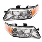 2pcs OE Headlights With Warranty Factory Clear for 2004-2005 Acura TSX - Image 4