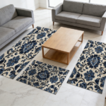 Three-piece kitchen rug set, non-slip and washable, abstract pattern kitchen hallway rug, soft and comfortable, suitable for sinks, floors, entrances, hallways and bathrooms. - Image 12