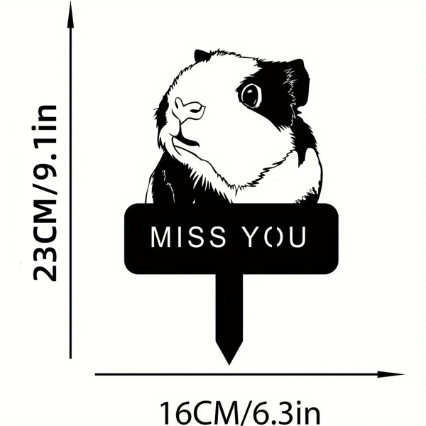 CIFbuy Exquisite Hamster Memorial Metal Yard Stake - An elegant decorative piece, a perfect memento for your beloved pet, an alternative to outdoor statues.(TikTok/temu self-pickup orders)