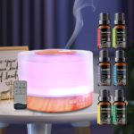500ml Aromatherapy Essential Oil Diffuser Set with 6 Therapeutic Oils, 7 Color Changing LED Lights, Ultrasonic Cool Mist, Auto Shut-Off, Quiet Operation Perfect for Home, Bedroom, Yoga - Image 11