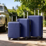 PP Trolley Case 20in 24in 28in 3PCS Suitcase Set Navy Blue - Image 14