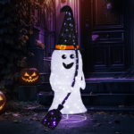 Replace 94400163 4ft Ghost 100LED Lighted Outdoor Halloween Decorations - Image 9