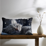 2pcs Black Cat Pillow Case Night Stars Pillow Covers Cute Animals and quiet and sleeping elf Decorative Pillowcases temu can only be self-picked up - Image 8