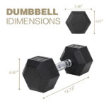 20LB (2piece)HDRS Rubber Coated Solid Cast Iron Dumbbell with Contoured Chrome Handle, Hexagon Head Support for self-pickup face sheet, daily face sheet submission deadline 16:00 - Image 4