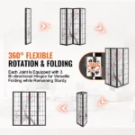 4-Panel Japanese Room Divider Screen, Wooden Folding Privacy Screen for Indoor Use, Portable Partition for Room Separation and Decoration in Home, Office, Restaurant, and (Shipment from Walmart) - Image 3