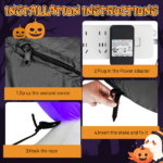 Replace 5233203 8.2 FT Cute Halloween Inflatables Pumpkin Archway Outdoor Decoration, Giant Blow up Yard Arch Decorations with Built-in LED Lights for Holiday Party Front Yard Lawn Garden Decor - Image 4
