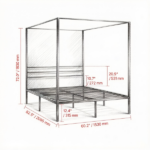 Canopy Bed Frame Only bed frame - Image 2