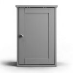 Gray P2 MDF painted finish, 34.6*20*50cm, single door with one shelf, bathroom vanity - Image 10