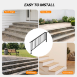 Handrails for Outdoor Steps Fits 5 to 6 Steps - Image 6
