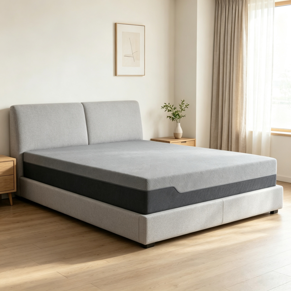 12 Inch Memory Foam Mattress – Pressure Relief Graphene Gel Cooling Copper Bed in a Box Only mattress