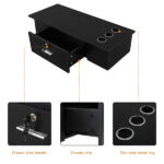 Classic Salon Wall Mount Styling Station Beauty Salon Spa Locking Cabinet Black - Image 14