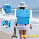 Same Code 56494128 Oxford Cloth Iron Outdoor Beach Chair Blue - Image 7