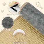 2-Pack 32"x20" Natural Sisal Cat Scratching Mats, Multifunctional Resting & Play Pads for Multi-Cat Households - Image 9