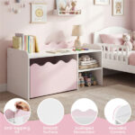 Kids Toy Storage Organizer with Movable Drawer & Anti-Tipping Kit for Playroom Nursery - Pink - Image 5