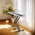 88 Key Folding Piano Semi-Weighted Standard Keyboards Digital Piano with Dual-tube X-Shape Stand MIDI Bluetooth, Handbag Headphone for Piano Lover White color - Image 6