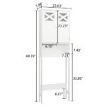 Double Door Fork Toilet Cabinet White - Image 20