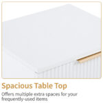 NightStand with One Drawer&Shelf White - Image 8