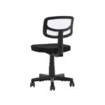 Armless Height-Adjustable Low-Back Task Chair with Plush Padded Seat, White Mesh (Shipment from Walmart) - Image 4