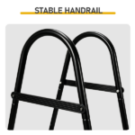 3-Step 42in Iron Pool Ladder (Black Frame + Black Steps) - Image 7