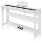 Do Not Sell on Amazon Glarry GDP-104 88 Keys Full Weighted Keyboards Digital Piano with Furniture Stand, Power Adapter, Triple Pedals, Headphone, for All Experience Levels White - Image 26