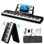 Do Not Sell on Amazon GEP-204 61Key Folding Piano Semi-Weighted Standard Keyboards Digital Piano with Bluetooth, Handbag for Piano Lover Black color - Image 10