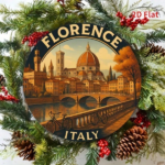 CIFbuy 2D Flat Metal Wall Art Florence Italy Cityscape, Vibrant Duomo Cathedral Ponte Vecchio Aluminum Sign, Classic Italian Landscape TikTok, TikTok, Self-pickup Logiopics - Image 5