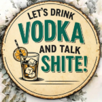 CIFbuy Vintage "Let's Vodka and Chat" Round Sign, "Let's Vodka and Chat" Vodka and Chat" Round Sign, Chat" Round Sign, 8x8in 2D Flat Decorative Plaque TikTok, TikTok, temu emu Self-pickup Logiaqics