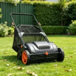 21" Push Lawn Sweeper with 2 Brushes, Heavy Duty Steel & Plastic Wheels, 3.5 cu. ft. Leaf Collector